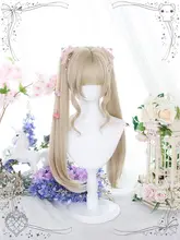 ロリータ風 ツインテールウィッグ【自然なショートヘア・全頭セット】