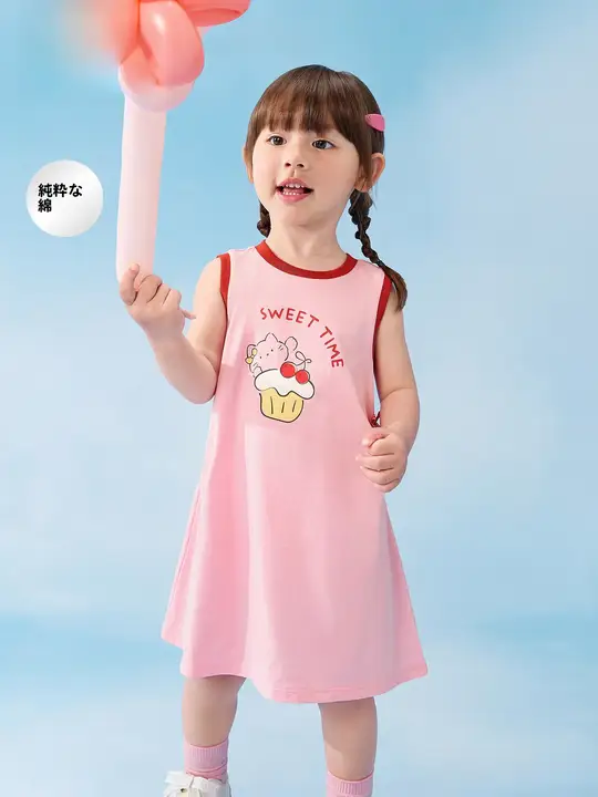 通気性に優れた子供用ワンピースドレス【プリンセススタイル・夏用】