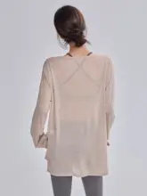 快適な着心地のヨガロングスリーブTシャツ【オーバーサイズ・軽やか・女性用・夏用】