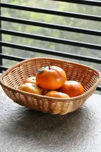 エスニック風 大型フルーツバスケット【家庭用・乾燥果物やお菓子収納に最適・ハンドメイド風】