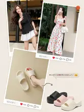 厚底一字型サンダル【女性用・夏用・防滑・極上の柔らかさ・コルク風ソール】