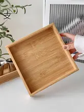 長方形 トレー 家庭用 竹木 デザート お茶 木製