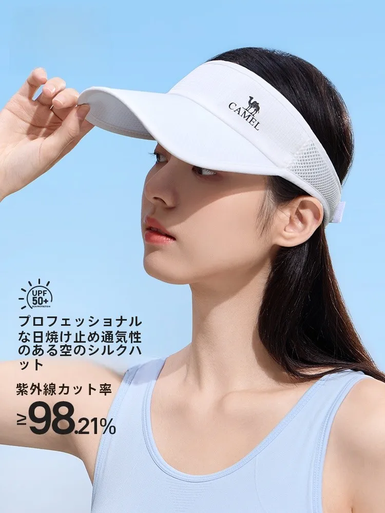 Camel空頂ハット：夏用日焼け防止の薄手スポーツキャップで四季を対応