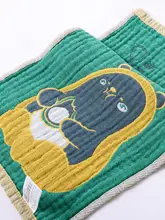 アボカドクマデザインの全棉製バスタオル【5層ガーゼ・子供用・3枚セット】