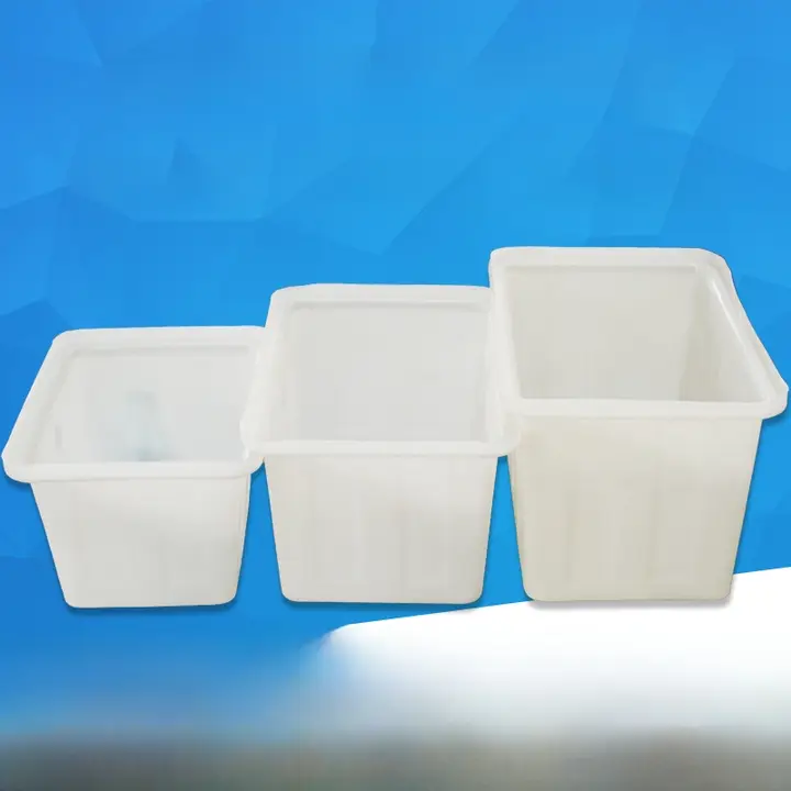 丈夫なプラスチック製の長方形水槽【大容量・家庭用・水産養殖用】