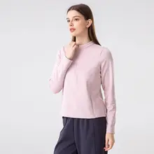 秋冬用裏起毛ハーフジップボトムシャツ女性用アウター