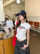 夏用 正肩短袖Tシャツ【ラウンドネック・プリントデザイン・スリムフィット】