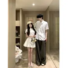 エレガントなデザインの中華風カップルコーデ【夏用・スリーブ付き・ウエストベルト・蝶柄】（セットアップ対応）