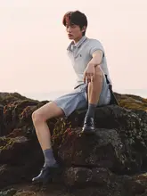 夏用ポロシャツとデニムショートパンツ【涼感・速乾・カジュアル】（セットアップ対応）