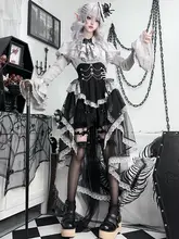 クラシカルロリータ ワンピース レディース ゴシック パンク ダーク コスプレ ハロウィン