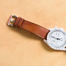 牛革製ヴィンテージ風腕時計バンド【オメガ・ハイパーメディア対応】