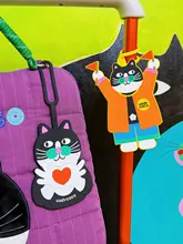 かわいいデザインのPVC製荷物タグ【紛失防止・保護カバー】