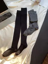 真 silk羊毛製 膝上ソックス【柔らかさ・透け感・秋冬用】