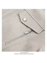 ボクシーなデザインの春用フライトジャケット【キャンバス・スタイリッシュ】