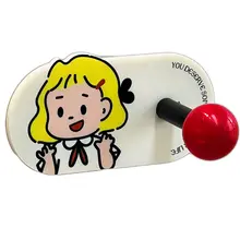 かわいいキャラクターの穴あけ不要フック【強力吸着・バスルーム用・壁掛け収納】
