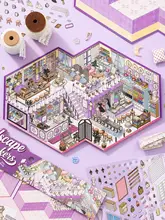 ミニチュアショップ生活シーン用DIYデコレーションステッカー