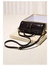 復古デザインの円筒型バッグ【ファッション通勤用・トート＆ショルダー2way】