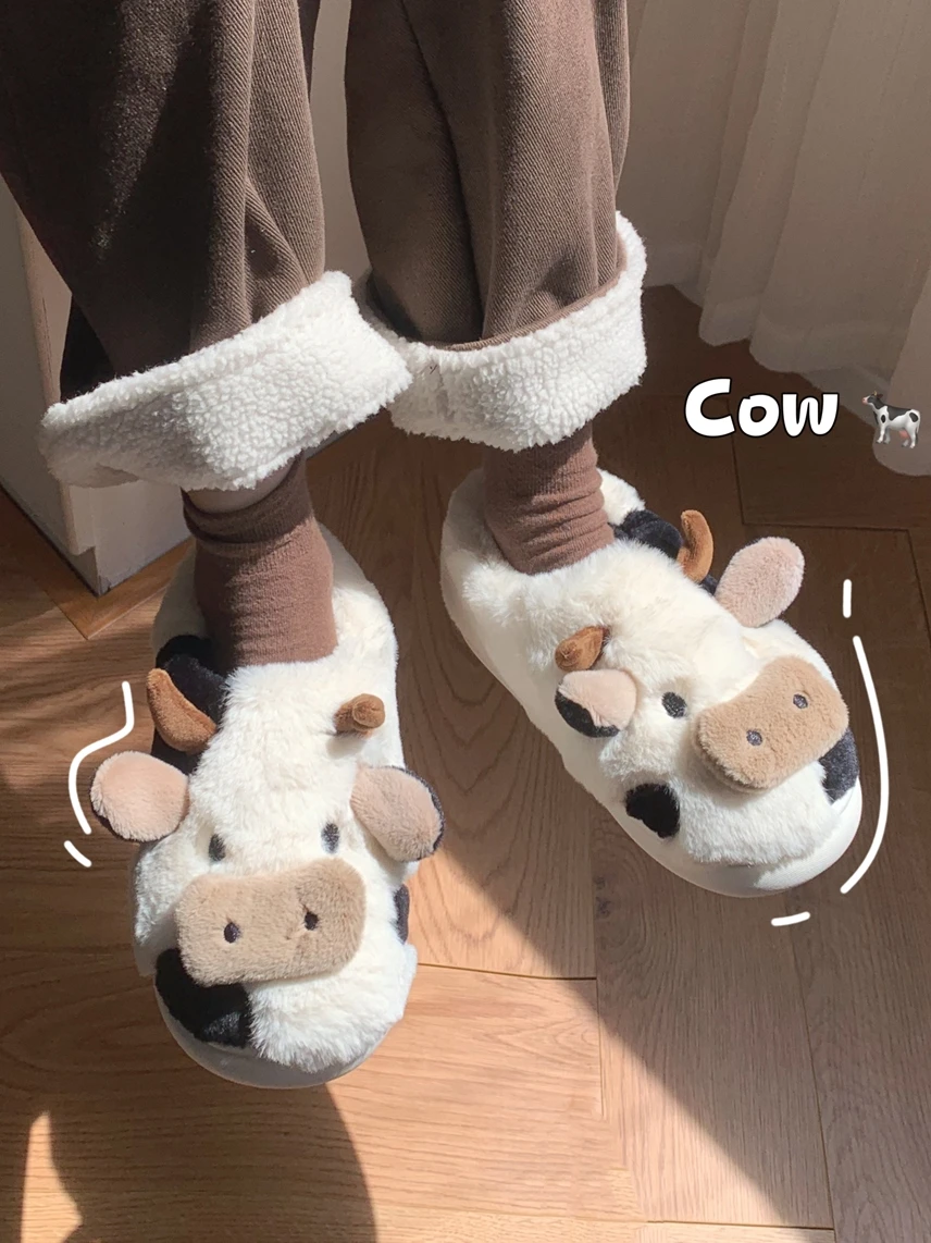 防滑スリッパ着方：冬用カウデザインの温かさとおしゃれを実現する正しい着方ガイド