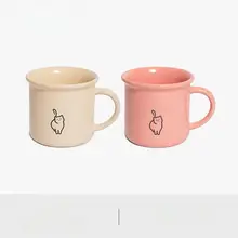 WOOKOO 猫デザイン マグカップ 300ml【カップル用・オフィス・陶器製】