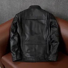 牛革製 メンズ M65改良型ハンティングジャケット【中長丈・秋冬用・バイクスタイル】