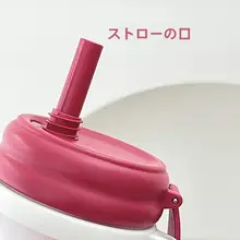 夏用さくらんぼデザインのトライタン製水筒【肩掛け対応・高温耐性・大容量・ストロー付き】