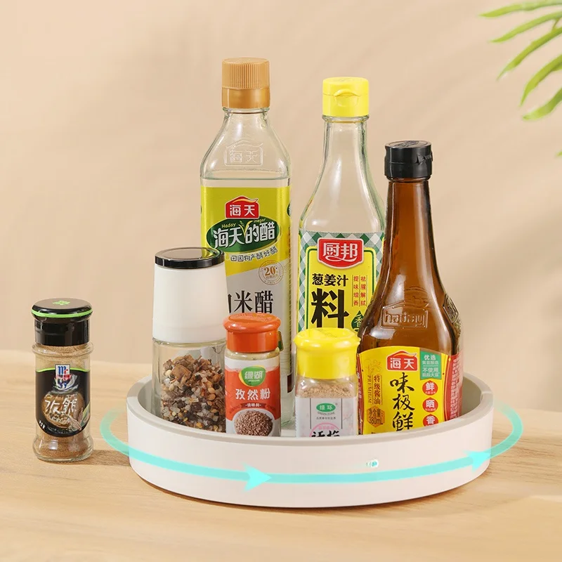 キッチン用調味料置き棚【回転式・多機能・調味料収納用】：見せる収納でシンプルなキッチンを実現