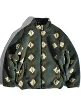 厚手リバーシブルコットンジャケット【フェイクシープスキン・アメリカンカジュアル・スタンドカラーデザイン】