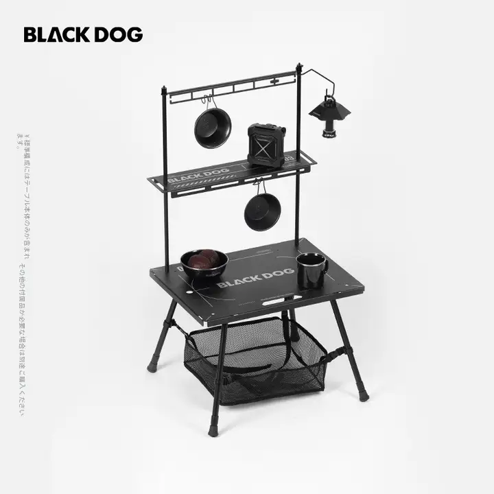 black dog アルミ合金製の折りたたみキャンプテーブル【ポータブル・野外用】