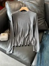 快適な着心地のメリノウール長袖Tシャツ【ラウンドネック・女性用・フィットデザイン】