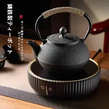 鋳鉄製大型急須【野外用・茶漉し付き・煮茶・電気コンロ対応】