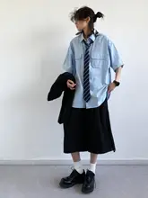 中性学院風ストライプネクタイ【カジュアル・男女兼用】（セットアップ対応）