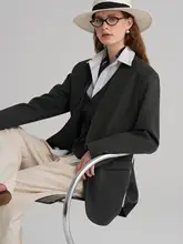 復古感漂う華やかなウールベスト【秋季用・洗練された重ね着スタイル・女性用】（セットアップ対応）