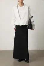 VIMORE ミモワ 秋用 リヨセルウール半身スカート【ブラウン系・シンプル・ストレートタイプ】
