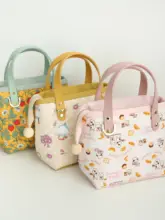 ハンドメイド布製ミニトートバッグ【DIY用・ジッパー付き・手提げタイプ】（セットアップ対応）