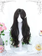 ロリータ風 フルウィッグ【自然なウェーブ・八字バング・長髪】