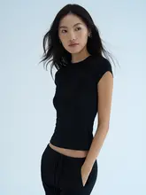 極上の柔らかさ！モダール素材のレディース短袖Tシャツ【フィット感・ラウンドネック・夏用】