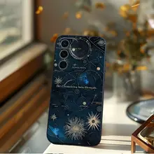 宇宙星座デザインの三省のスマートフォンケース【Galaxy S24/S25/S23対応・浮き彫り・全包型シリコン】