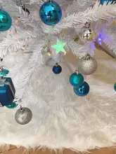 クリスマスツリー用スカート【純白・長毛フリース・装飾マット】