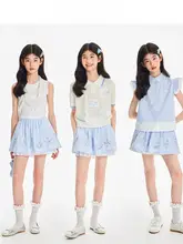 女児用海洋デザインスカート【夏向け・防走光・清新で可愛い】（セットアップ対応）