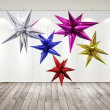 4D立体星型水滴デザインのアルミ膜バルーン装飾【開業イベント・店舗・バーに最適】