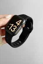 iWatchS9用液体シリコンバンド【Apple Watch S8対応・スポーティ・通気性・防水・男女兼用】