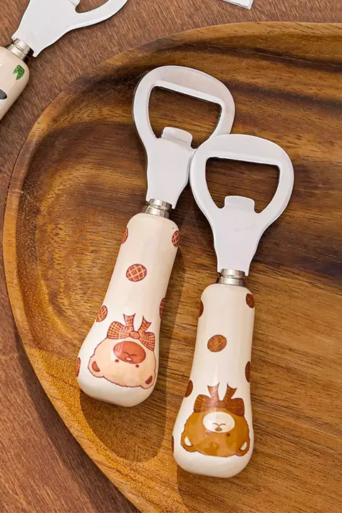 ビールオープナー 栓抜き セラミックハンドル おしゃれ 軽い力で開けられる 家庭用 「Tlife」