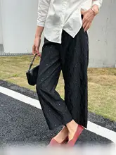 ゆったりシルエットのデザインパンツ【小柄対応・ストレート・カジュアル】（セットアップ対応）