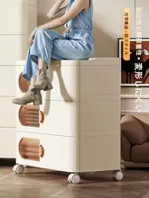 引き出し付きキッチン収納ラック【多機能・壁面収納・フロアタイプ】