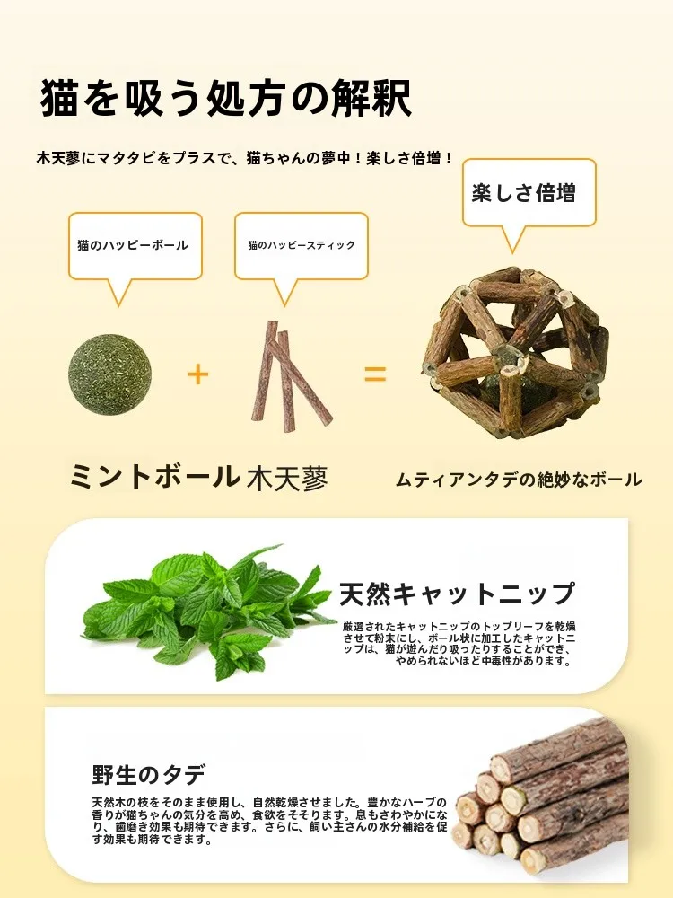 猫の遊び道具を手作りにするなら、木製のミントボールが一番？