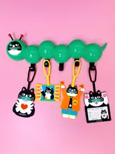 かわいいデザインのPVC製荷物タグ【紛失防止・保護カバー】