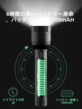 超高輝度ポータブル充電式LED懐中電灯【屋外用・強力・ミニサイズ・作業灯】