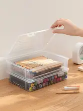 大容量文具収納ボックス【透明プラスチック・スケッチペン・マーカーペン・色鉛筆・水彩ペン・鉛筆用】