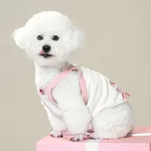 犬服 夏用 小型犬 薄手 通気性 ピンク キャミソール