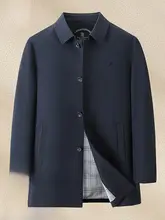 秋冬用 メンズビジネスジャケット【ゆったりフィット・中長丈・カジュアルデザイン】